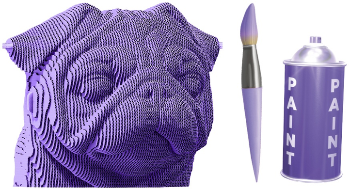 Puzzle 3D - konstruktor Cartonic 3D Puzzle Mops Kartonowy (4820191133907) - obraz 8