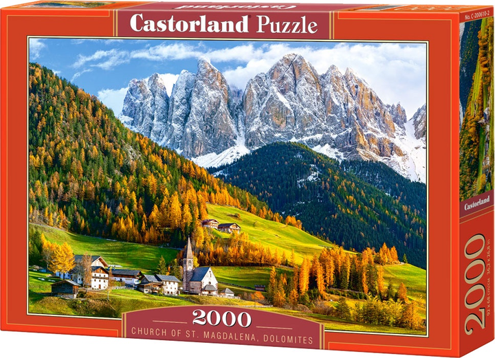 Пазл Castorland Церква святої Магдалини, Доломіти 2000 елементів (5904438200610) - зображення 1