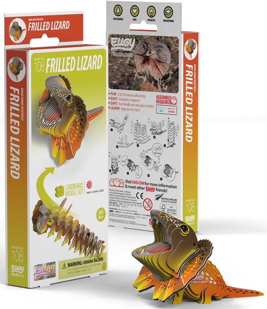 Model 3D do składania Eugy Zoo Jaszczurka pelikana (9421036940299) - obraz 7