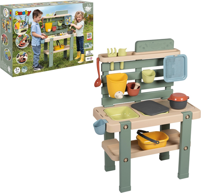 Kuchnia Smoby Toys Life Ogrodnictwo 72x36x99 cm (7600840208) (3032168402089) - obraz 1