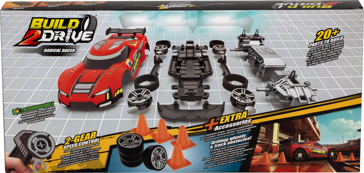 Zestaw do zabawy Silverlit Exost Build 2 Drive Radical Racer zdalnie sterowany 2,4 GHz Czerwony (4891813207016) - obraz 7