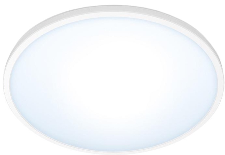 Lampa sufitowa WiZ SuperSlim Ceiling 16 W 2700-6500 K Wi-Fi Biała (8719514338012) - obraz 1