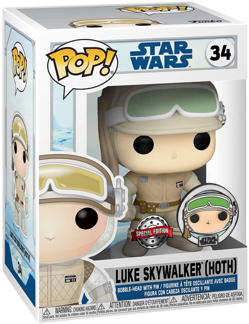 Figurka Funko POP! Bobble Star Wars ATG Luke Skywalker z przypinką (Exc) 55483 (889698554831) - obraz 2