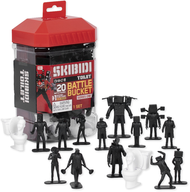Zestaw kolekcjonerskich figurek Skibidi Toilet Battle Bucket (1350) (810054666974) - obraz 5