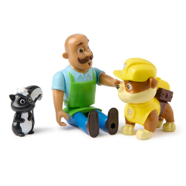 Kolekcjonerskie figurki Paw Patrol Rubble, Mister Porter i Skunks (681147068049) - obraz 4