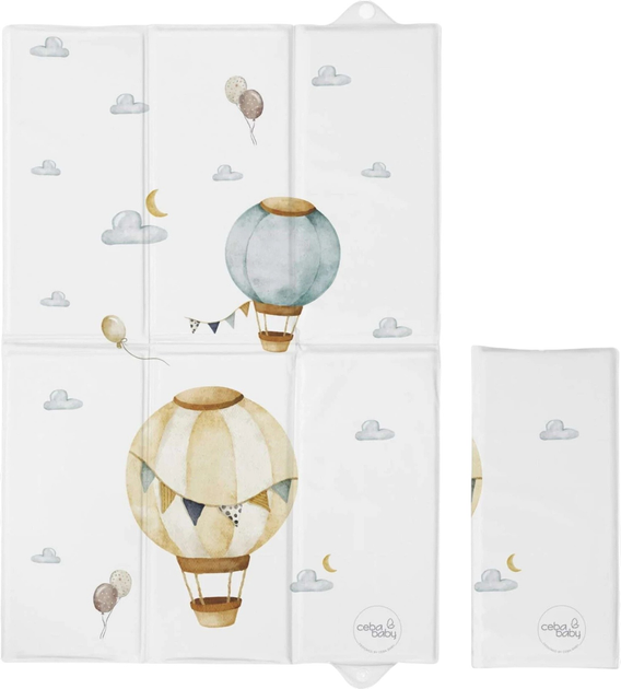 Матрац сповивальний складаний Ceba Baby Basic Balloons 60 x 40 см (5907672342702) - зображення 1