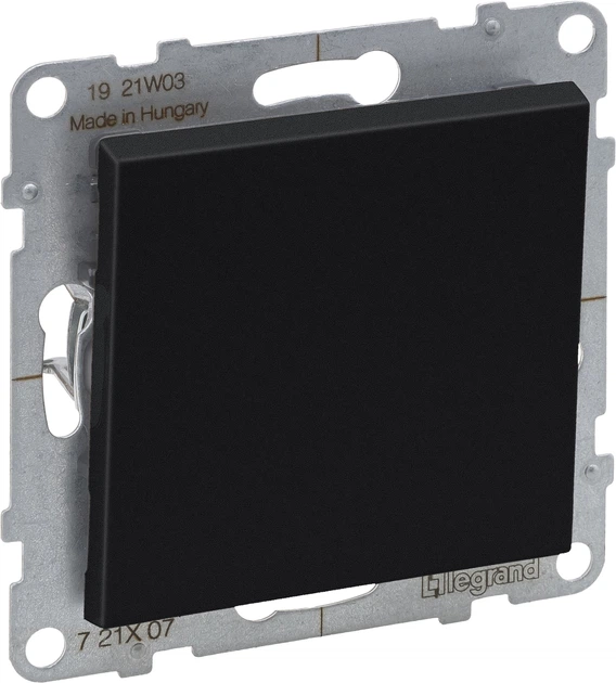 Перемикач одноклавішний перехресний Legrand Suno 10A Black (721407) - зображення 1