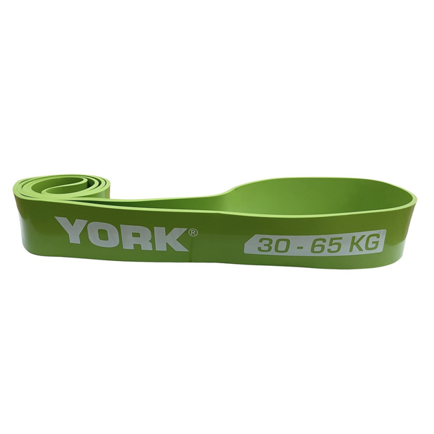 Резинка для фитнеса York 30-65кг - 2080x65x4,5 мм, салатовый - изображение 2