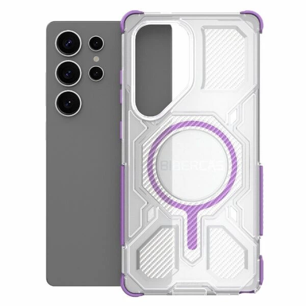 Захисний чохол Deexe Clear Bibercas для Samsung Galaxy S25 Ultra (S938) - Purple - зображення 2