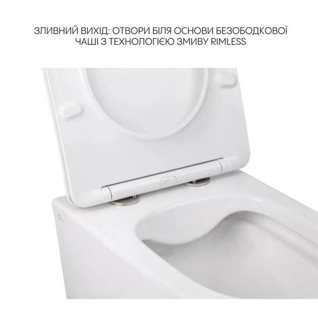 Комплект сантехники Qtap Swan 2 в 1: подвесной унитаз + биде Керамика белый (SD00053559) - изображение 4