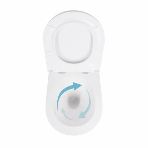 Унитаз подвесной Qtap Robin New керамический безободковый с сиденьем Soft-close белый (SD00050601) - изображение 6