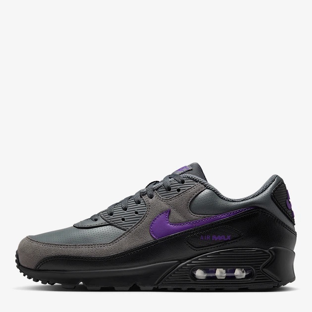 Мужские кроссовки кожаные Nike Air Max 90 IF0670-004 46 (12US) 30 см Iron Grey/Wild Grape-Black-White (198480957997) - Фото 2 Мужские кроссовки кожаные Nike Air Max 90 IF0670-004 46 (12US) 30 см Iron Grey/Wild Grape-Black-White (198480957997) - изображение 2