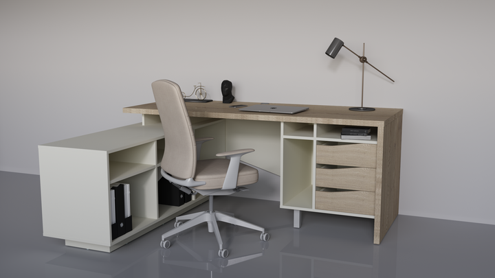 CONNECT 1 L SK стіл листовий 1900*786 дуб кремона котта/стоун бейж - зображення 2
