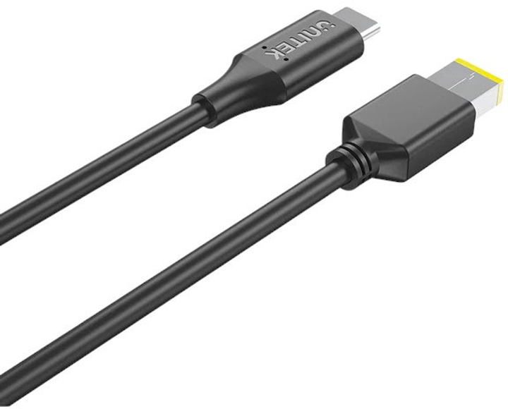 Кабель Unitek USB-C - DC Jack 11 x 4.5 мм для Lenovo 65W 1.8 м Black (C14115BK-1.8M) - зображення 2