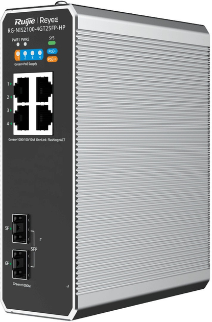 Комутатор Ruijie Reyee RG-NIS2100-4GT2SFP-HP - зображення 1