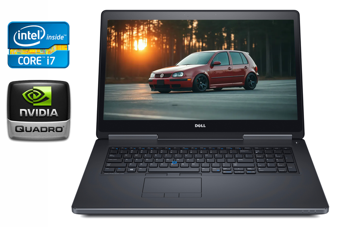 Мобільна робоча станція Dell Precision 7720 / 17,3" (1920x1080) IPS / Intel Core i7-7820HQ (4 (8) ядра по 2,9 - 3,9 ГГц) / 32 ГБ DDR4 / 512 ГБ SSD / nVidia Quadro P4000, 8 ГБ GDDR5, 256-біт / USB Type-C / Windows 10 б/в - Фото 1 Мобільна робоча станція Dell Precision 7720 / 17,3" (1920x1080) IPS / Intel Core i7-7820HQ (4 (8) ядра по 2,9 - 3,9 ГГц) / 32 ГБ DDR4 / 512 ГБ SSD / nVidia Quadro P4000, 8 ГБ GDDR5, 256-біт / USB Type-C / Windows 10 б/в - зображення 1