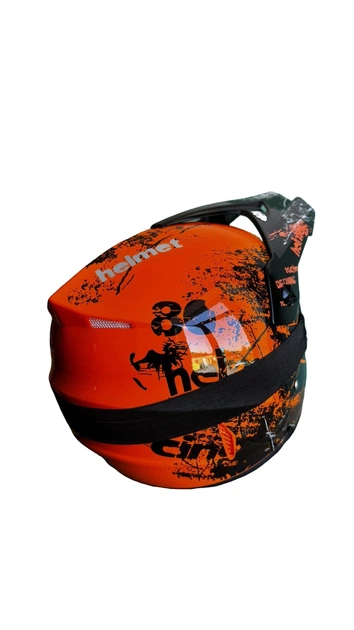 Мотошолом ендуро кросовий Helmet Orange + окуляри Standard - зображення 7