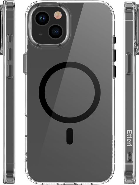 Etui plecki Etteri Color Mag do Apple iPhone 14 6.1 Black (GSM190909) - obraz 4