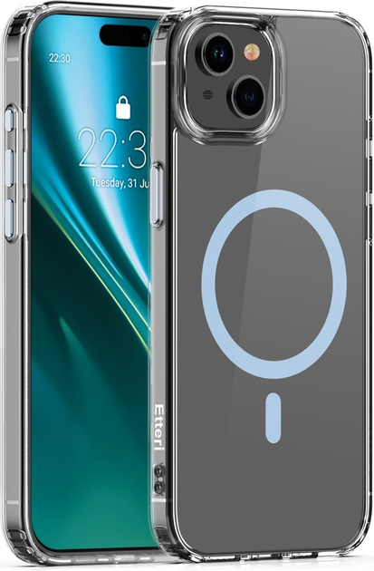 Etui plecki Etteri Color Mag do Apple iPhone 14 6.1 Light blue (GSM190945) - obraz 1