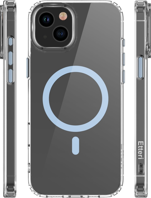 Etui plecki Etteri Color Mag do Apple iPhone 14 6.1 Light blue (GSM190945) - obraz 4