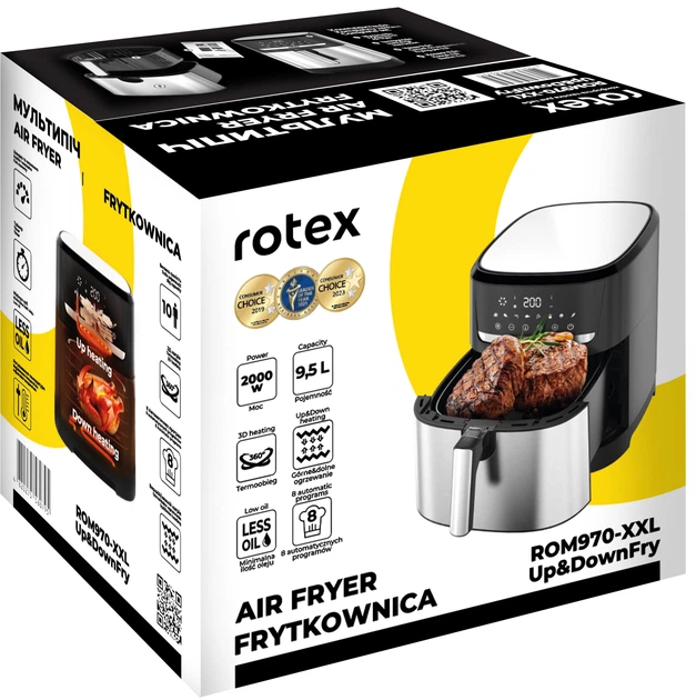 Мультипечь Rotex ROM970-XXL Up&DownFry - изображение 4