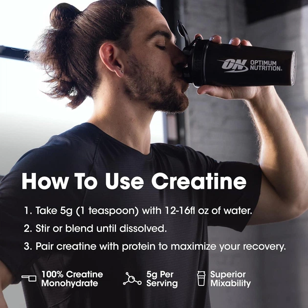 Креатин Optimum Nutrition Creatine Monohydrate Micronized Unflavored 1000 г без смаку (USA) креатин моногідрат мікронізований - зображення 12