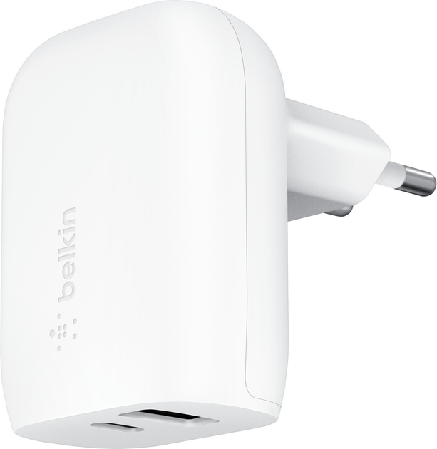 Мережевий зарядний пристрій Belkin BoostCharge Dual Wall Charger PPS 37W White (WCB007VFWH) - зображення 1