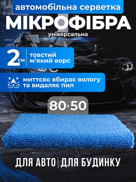 Автомобильная микрофибра салфетка JoyPro car microfiber 80x50 см (1092-11) - изображение 3