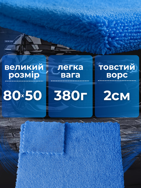 Автомобильная микрофибра салфетка JoyPro car microfiber 80x50 см (1092-11) - изображение 4