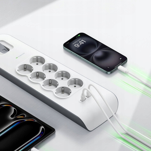 Мережевий фільтр Belkin Surge Protectors 8 розеток (BSV804VF2M-V2) - зображення 5