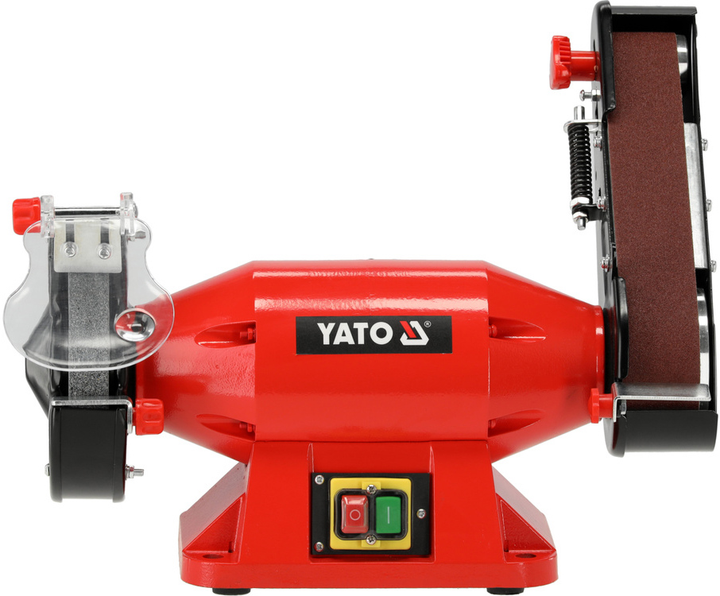 Точильний верстат YATO PREMIUM мережевий 230 В 520 Вт, диск 150x25х32 мм, стрічка 50х686 мм (YT-822110) - зображення 2