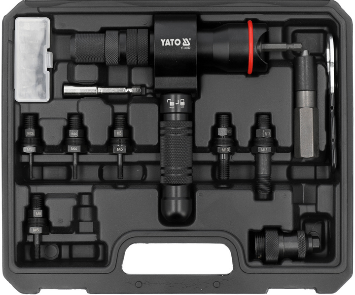 Adapter YATO z sześciokątnym trzpieniem 1/4" do nitów 2.4-6.4 mm i nitonakrętek M3-M12 (YT-36192) - obraz 3