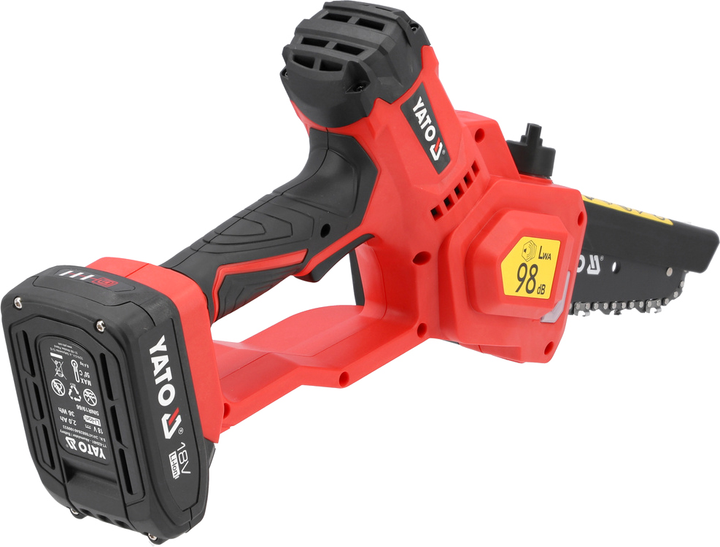 Pilarka łańcuchowa akumulatorowa YATO 20V 8 m/s 2Ah (YT-828133) - obraz 2