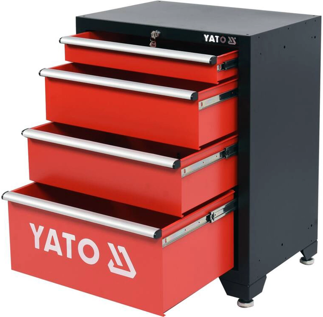 Шафа інструментальна YATO 4 шухляди, 2 ключі, 660x457x863 мм (YT-08933) - зображення 2