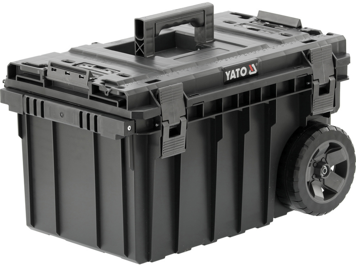 Ящик для інструментів YATO 601TV S1 1 секція, на колесах, з телескопічною ручкою, 600x400x345 мм (YT-09158) - зображення 1
