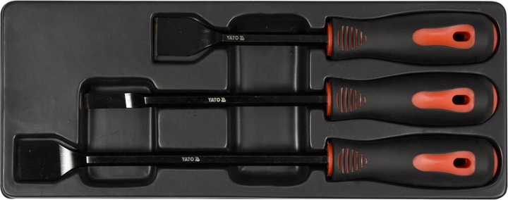 Zestaw skrobaków stalowych YATO 25x220 mm 10x270 mm 25x310 mm Cr-V 3 szt (YT-08474) - obraz 2