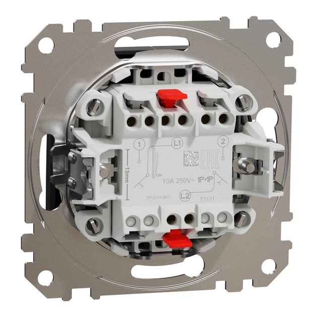Кнопочный двухклавишный выключатель Schneider Electric 10A, черный Sedna Design & Elements SDD114118 - изображение 8