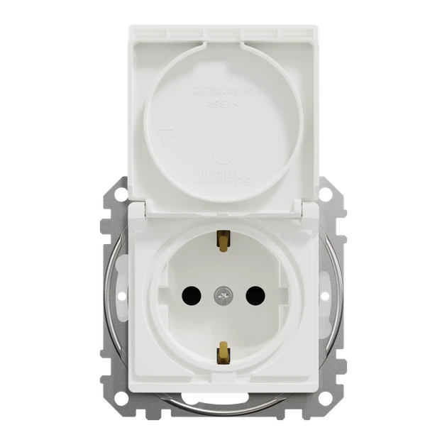 Розетка Schneider Electric Sedna Design с крышкой с заземлением з защитными шторками IP44 белая SDD211024 - Фото 1 Розетка Schneider Electric Sedna Design с крышкой с заземлением з защитными шторками IP44 белая SDD211024 - изображение 1