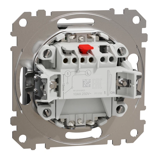 Выключатель одноклавишный Schneider Electric Sedna Design с подсветкой алюминий SDD113101L - изображение 7