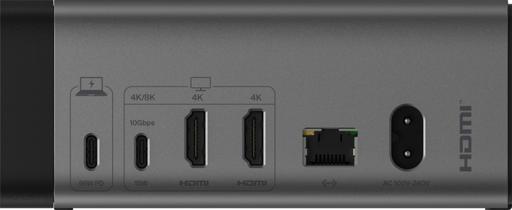 Док-станція Belkin USB-C 11-in-1 Pro GaN Dock 150W Silver-Black (INC020KQSGY) - зображення 3