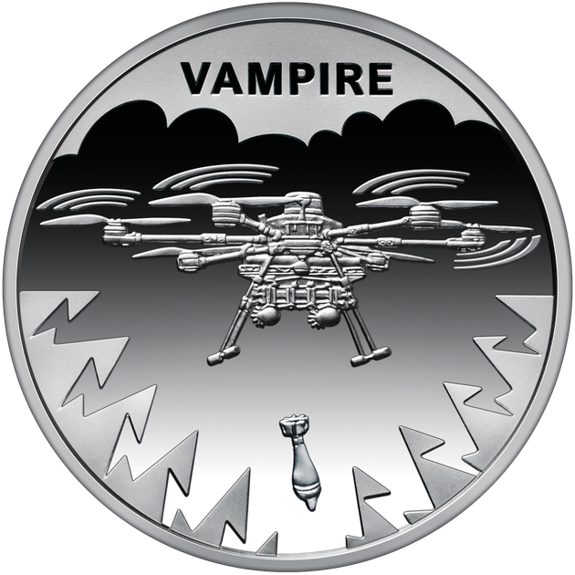 Пам`ятна монета НБУ 5грн `Українська бавовна. БПЛА "Vampire"` у сувенірному пакованні - Фото 1 Пам`ятна монета НБУ 5грн `Українська бавовна. БПЛА "Vampire"` у сувенірному пакованні - изображение 1
