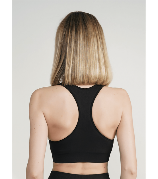 Спортивный бесшовный топ с широкими бретелями - Giulia - TOP ENERGY - L/XL - Black (Чорный) - Фото 2 Спортивный бесшовный топ с широкими бретелями - Giulia - TOP ENERGY - L/XL - Black (Чорный) - изображение 2