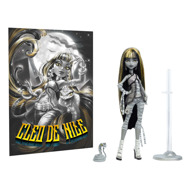 Кукла Монстер Хай Клео де Нил Драма Monster High Cleo De Nile Reel Drama Collector Black and White Mattel (JDR65) (JDR65) - изображение 3