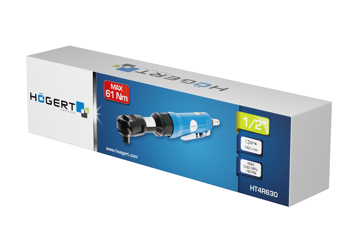 Пневматический трещотка Hogert 1/2 дюйма 61 Нм профессиональная трещотка HT4R630 (HT4R630) - Фото 2 Пневматический трещотка Hogert 1/2 дюйма 61 Нм профессиональная трещотка HT4R630 (HT4R630) - изображение 2