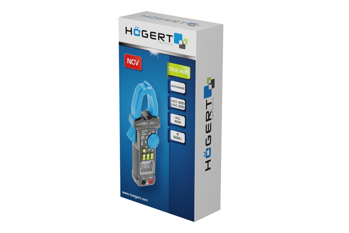 Цифровой мультиметр с токовыми клещами Hogert для измерения электрических параметров (HT1E620) - Фото 2 Цифровой мультиметр с токовыми клещами Hogert для измерения электрических параметров (HT1E620) - изображение 2