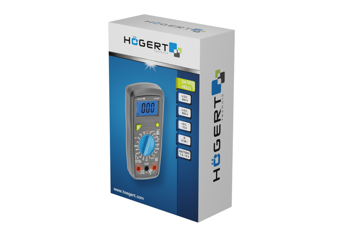 Цифровой мультиметр Hogert для измерения напряжения до 600В HT1E602 - Фото 2 Цифровой мультиметр Hogert для измерения напряжения до 600В HT1E602 - изображение 2