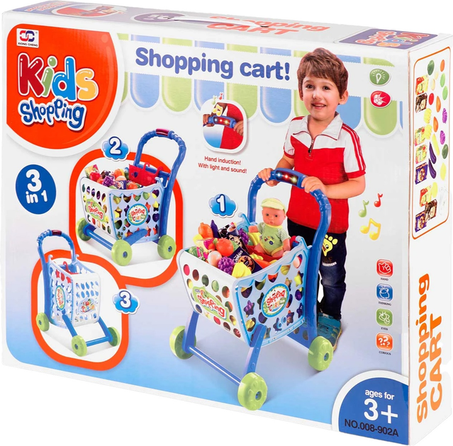Wózek na zakupy Ricokids 773400 Niebieski (5903890613181) - obraz 1