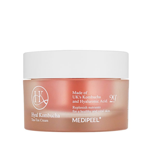 Ампульний крем для еластичності шкіри обличчя Medi-Peel Hyal Kombucha Tea-Tox Cream 50 мл - Фото 2 Ампульний крем для еластичності шкіри обличчя Medi-Peel Hyal Kombucha Tea-Tox Cream 50 мл - зображення 2