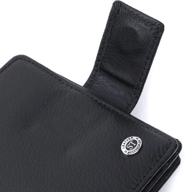 Женский кошелек с монетницей и блоком для пропусков из натуральной кожи ST Leather 22713 Черный - Фото 5 Женский кошелек с монетницей и блоком для пропусков из натуральной кожи ST Leather 22713 Черный - изображение 5