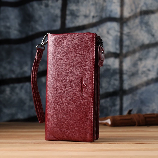 Кожаный кошелек на три отделения для женщин ST Leather 23108 Бордовый - Фото 9 Кожаный кошелек на три отделения для женщин ST Leather 23108 Бордовый - изображение 9